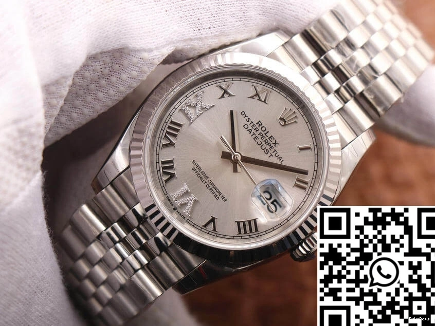 Factory Diamond EW Datejust Rolex Silver Dial M126234-0029 1110